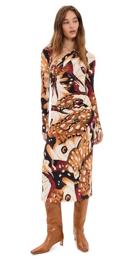 FARM Rio FARM Rio Borbofly Multicolor Long Sleeve Dress Borbofly Multicolor