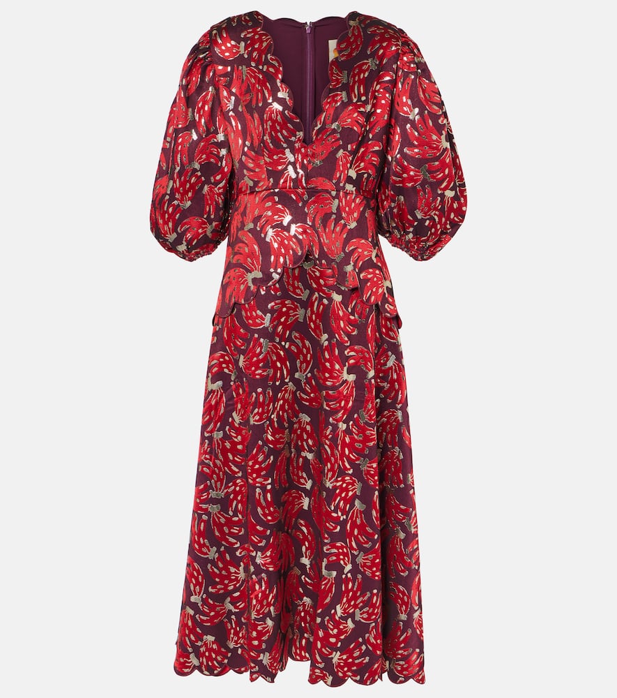 Farm Rio - Bossa Banana jacquard midi dress