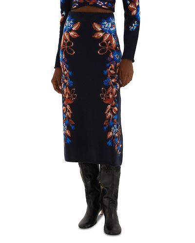 Farm Rio Farm Rio Bow Garden Knit Midi Skirt