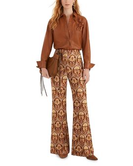 Farm Rio Farm Rio Camafeu Vermelho Moscato Flare Pants