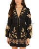 Farm Rio Farm Rio Carnaval Feathers Cotton Mini Dress - 1