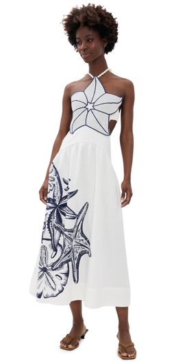 FARM Rio FARM Rio Coast Stars Maxi Dress Coast Stars Off-White