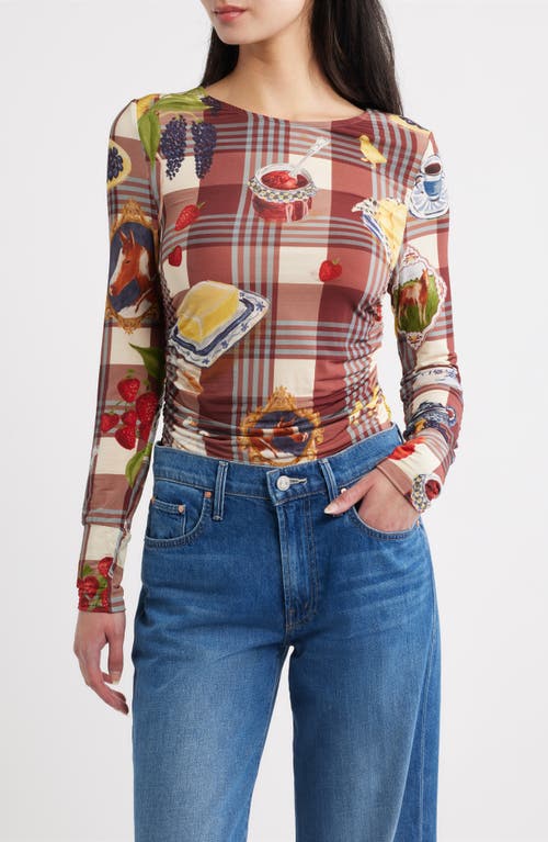 FARM Rio FARM Rio Country Table Tartan Ruched Top