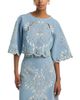 Farm Rio Farm Rio Cropped Denim Embroidered top - 1