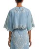 Farm Rio Farm Rio Cropped Denim Embroidered top - 3