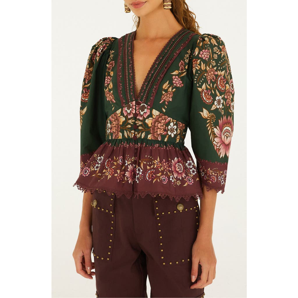 FARM Rio FARM Rio Daniela Floral Cotton Top