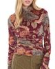 FARM Rio FARM Rio Delhi Floral Burgundy Velvet Jersey Blouse Delhi Floral Burgundy - 1