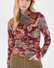 FARM Rio FARM Rio Delhi Floral Burgundy Velvet Jersey Blouse Delhi Floral Burgundy - 2