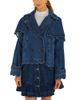 Farm Rio Farm Rio Denim Cropped Trench Jacket - 1