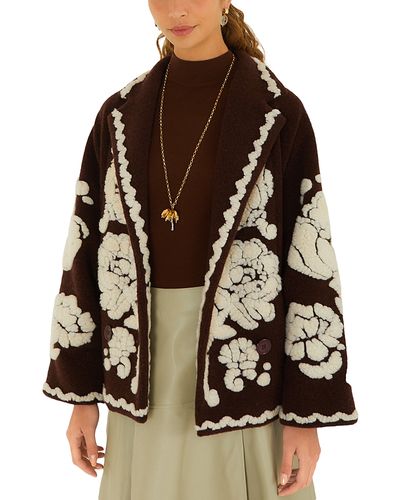 Farm Rio Farm Rio Double Breasted Fleece Coat