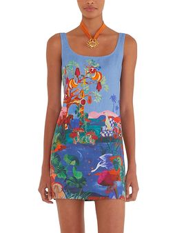 Farm Rio Farm Rio Dream Landscape Linen Dress