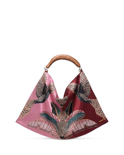 Farm Rio Farm Rio Extra Large Satin Scarf Hobo Bag