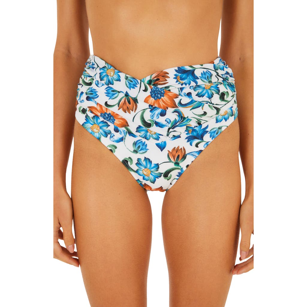 FARM Rio FARM Rio Flora Tile High-Waist Bikini Bottoms
