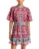 Farm Rio Farm Rio Floral Beauty Tapestry Belted Mini Dress - 1