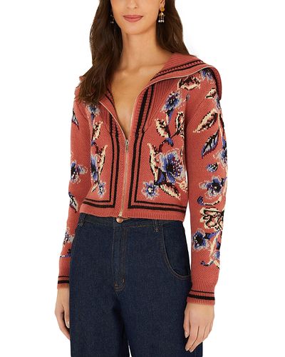 Farm Rio Farm Rio Floral Beauty Tapestry Cardigan Sweater