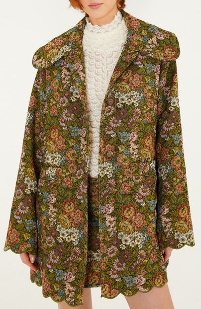FARM Rio FARM Rio Flower Jacquard Trench Coat