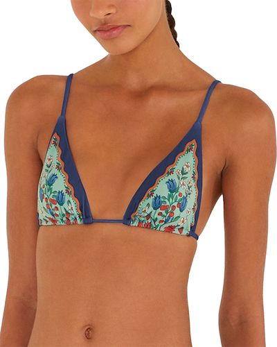 Farm Rio Farm Rio Fruit Beauty Faded Green Triangle Bikini Top