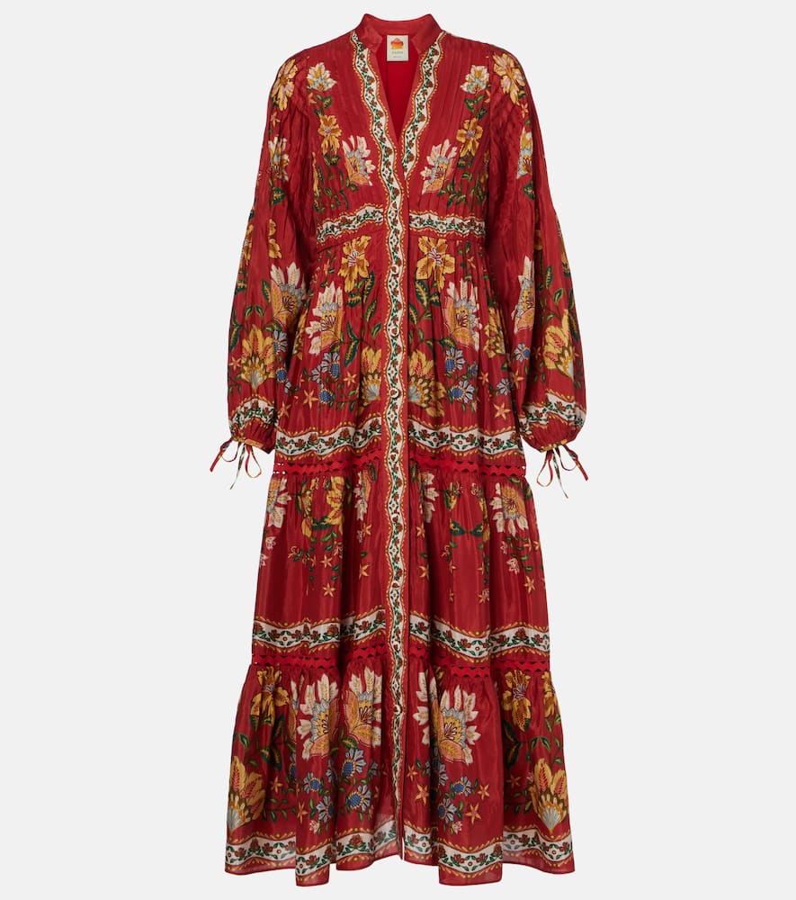 red garden delight long sleeve midi dress Shop for Red Garden Delight Long Sleeve Midi Dress  FARM Rio UAE