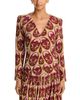 Farm Rio Farm Rio Garden Medal Print Long Sleeve Blouse - 1