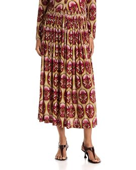Farm Rio Farm Rio Garden Medal Print Midi Skirt