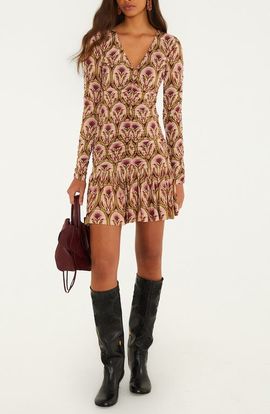 FARM Rio FARM Rio Garden Medallion Long Sleeve Minidress