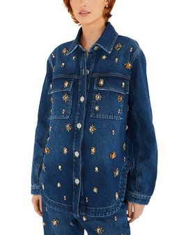 Farm Rio Farm Rio Gem Embellished Denim Shirt