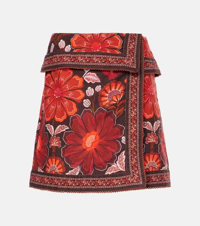 Farm Rio Farm Rio Gigi Tapestry cotton wrap skirt