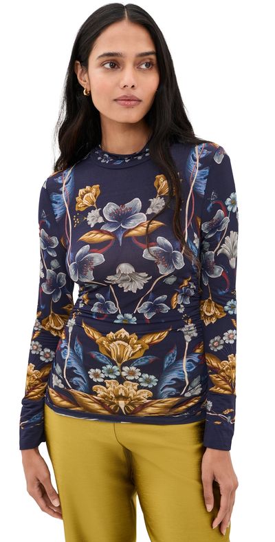 FARM Rio FARM Rio Golden Nature Blouse Golden Nature Navy Blue