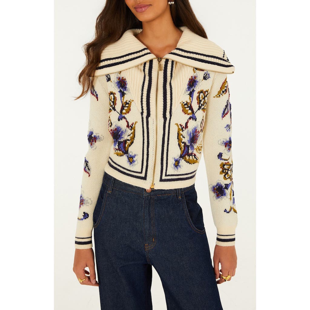 FARM Rio FARM Rio Golden Nature Front Zip Cardigan