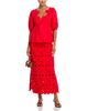 Farm Rio Farm Rio Hearts Linen Midi Skirt - 6