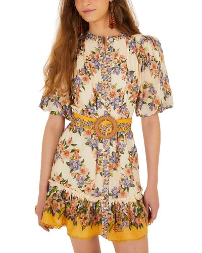 Farm Rio Farm Rio Hilo Stripes Sand Mini Dress