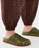 FARM Rio FARM Rio Lace Leather Anatomic Mules Seaweed Green - 3