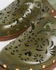 FARM Rio FARM Rio Lace Leather Anatomic Mules Seaweed Green - 6