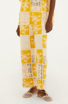 FARM Rio FARM Rio Lace Patchwork Cotton Pants