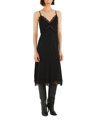 Farm Rio Farm Rio Lace Trim Midi Slip Dress