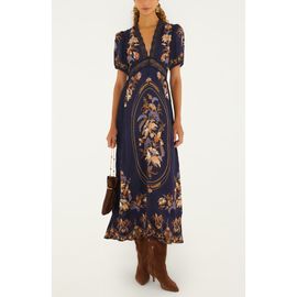 FARM Rio FARM Rio Lara Print Lace Trim Maxi Dress