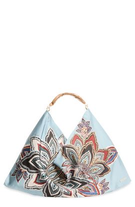 FARM Rio FARM Rio Large Satin Scarf Hobo Bag