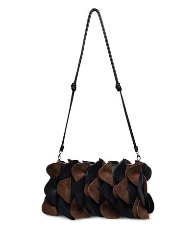 Farm Rio Farm Rio Leather & Suede Flower Clutch