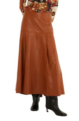 FARM Rio FARM Rio Leather Midi Skirt