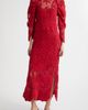 FARM Rio FARM Rio Long Sleeve Lace Knit Midi Dress - 1