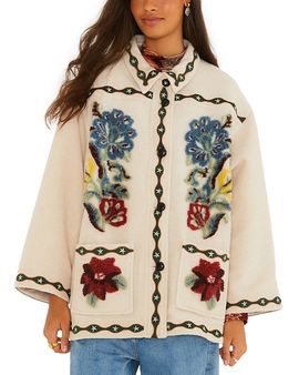 Farm Rio Farm Rio Lunar Boho Cropped Fleece Coat