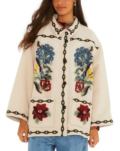 Farm Rio Farm Rio Lunar Boho Cropped Fleece Coat