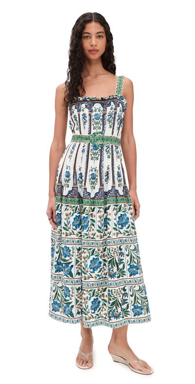 FARM Rio FARM Rio Manoela Off White Sleeveless Belt Maxi Dress Manoela Off-White