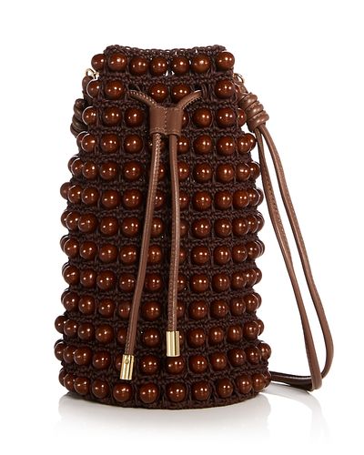 Farm Rio Farm Rio Mini Beaded Macrame Bucket Bag