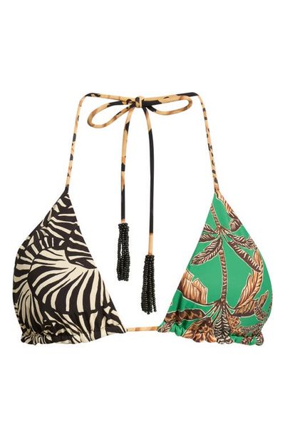 FARM Rio FARM Rio Mixed Print Triangle Bikini Top