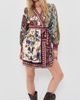 FARM Rio FARM Rio Mixed Scarves Mini Dress Stained Glass Beauty Soft Blue - 5