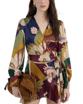 Farm Rio Farm Rio Mystical Paradise Wrap Mini Dress