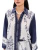 FARM Rio FARM Rio Nautical Scarf Button Down Shirt Coast Scarf Off White - 1
