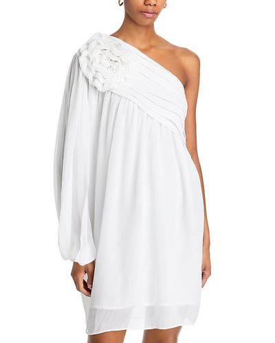 Farm Rio Farm Rio Off White One Shoulder Mini Dress