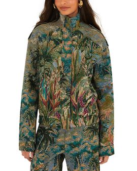 Farm Rio Farm Rio Petricor Jacquard Stand Collar Jacket